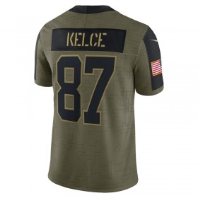 Kansas City Chiefs Tröjor Travis Kelce 87 Nike 2021 Salute to Service - Herr